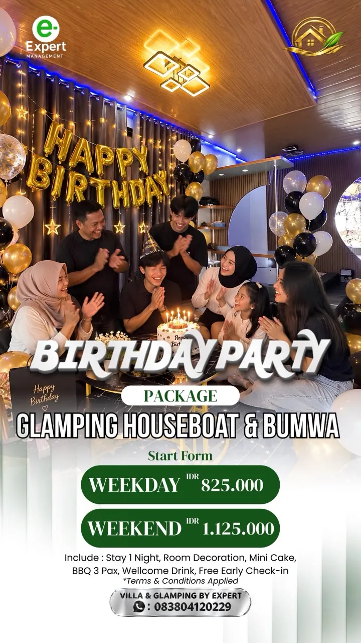 Birthday Party Glamping Houseboat & BUMWA
