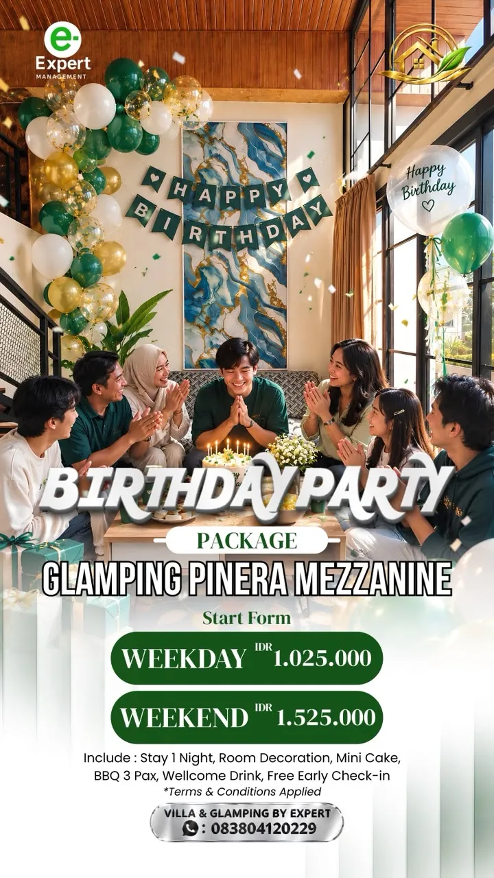 Birthday Party Glamping Pinera Mezzanine